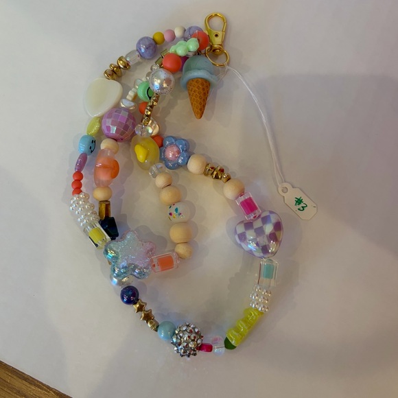 Colorful Beaded Keychain Accessory - Picture 3 of 3